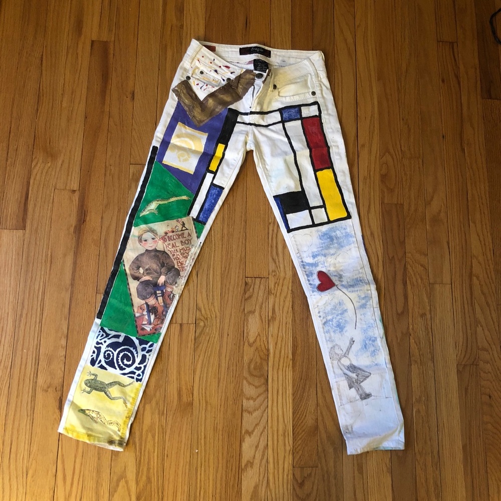 Hand-painted Jeans - Picture 1 of 4